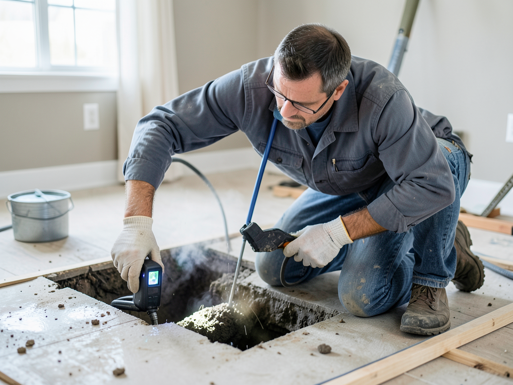 High tech slab leak detection for homes in the red